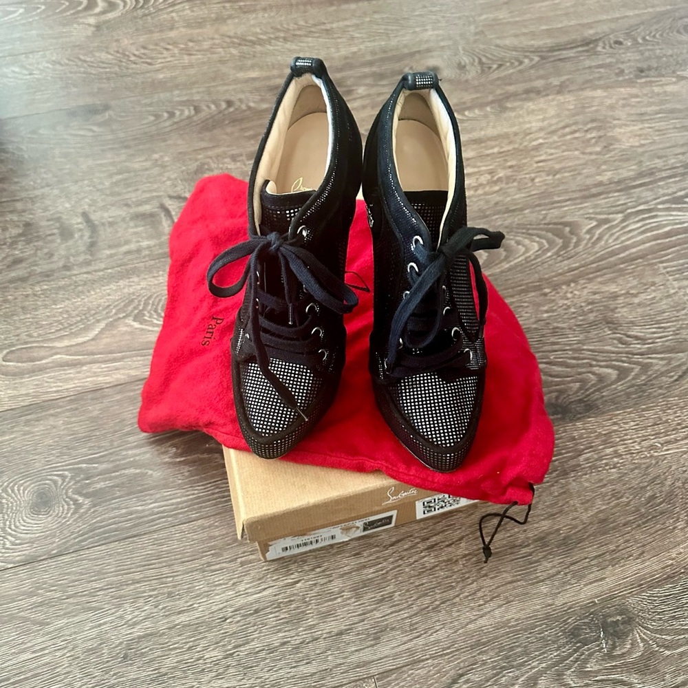 Christian Louboutin Black Venus Orlato Booties in amazing condition!